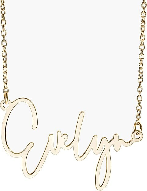 PicturesOnGold.com Custom Name Necklace For Women Personalized Name Necklace in Sterling Silver or Gold Necklace Personalized with any Name or Word